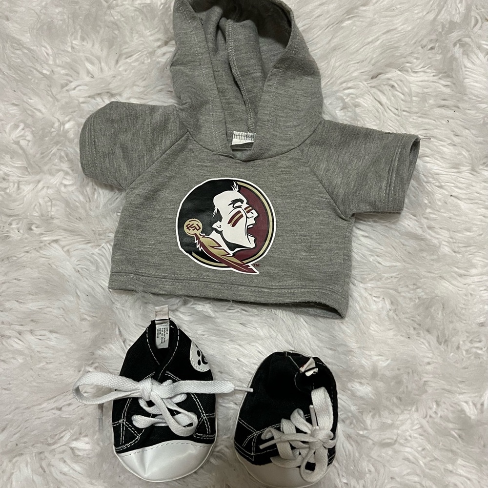 Build-A-Bear Florida State University hoodie and shoes